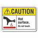 Rflct Hot Surface Caut Sign 7x10in Alum