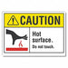 Hot Surface Caution Rflctv Label 10x14in