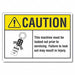 Lockout Tagout Caution Rflctv Lbl 7x10in