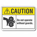 Caution Sign 10 in x 14 in Plastic