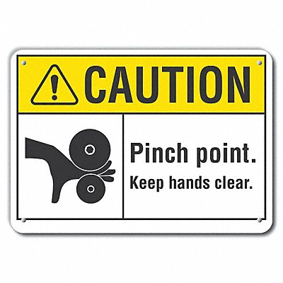 Caution Sign 7 inx10 in Plastic