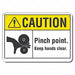 Caution Sign 7 inx10 in Plastic