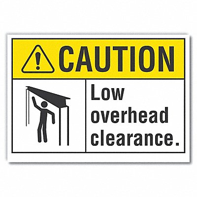 Low Clearance Caution Rflctv Label 5x7in