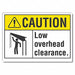 Low Clearance Caution Rflctv Label 5x7in