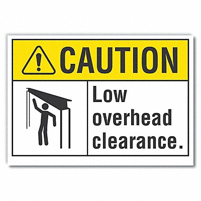 Low Clearance Caution Rflctv Labl 7x10in
