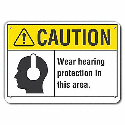 Caution Sign 7 inx10 in Plastic