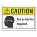 Eye Caution Rflct Label 10 in x 14 in