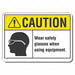 Rflct Eye Caution Sign 7x10in Aluminum