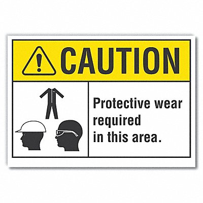 Caution Sign 7in x 10in Non-PVC Polymer