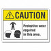 Caution Sign 7in x 10in Non-PVC Polymer