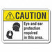 Caution Sign 7 in x 10 in Aluminum
