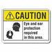 Caution Sign 7 inx10 in Plastic