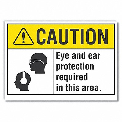 Caution Sign 7inx10in Non-PVC Polymer