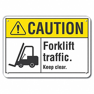 Caution Sign 7 in x 10 in Aluminum