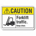 Caution Sign 7 in x 10 in Aluminum