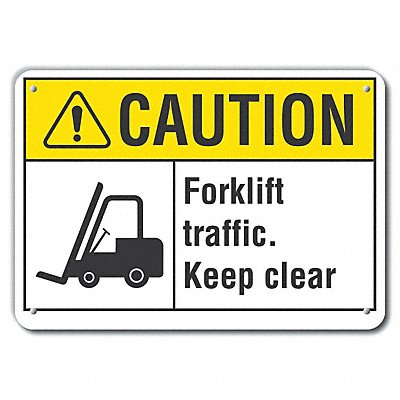 Caution Sign 7 inx10 in Plastic