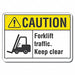 Caution Sign 7 inx10 in Plastic