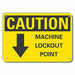 Caution Sign 7 in x 10 in Aluminum