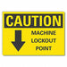 Lockout Tagout Caution Rflct Lbl 7x10in