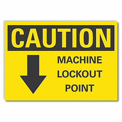Caution Sign 7inx10in Non-PVC Polymer