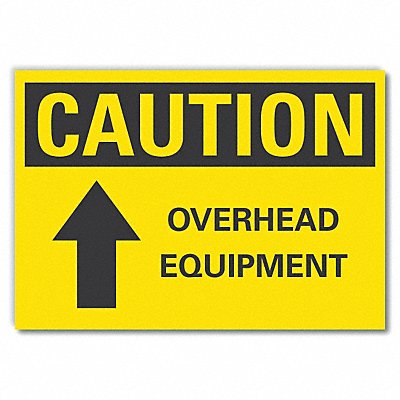 Overhead Hazard Caut Rflct Lbl 10x14in