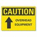 Overhead Hazard Caut Rflct Lbl 7x10in