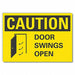 Door Instruction Caution Label 3 1/2x5in