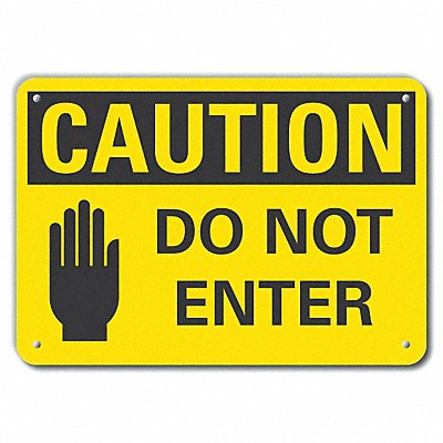 Caution Sign 10 inx14 in Plastic