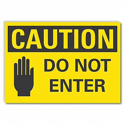 Exit Entrance Caution Rflct Lbl 7x10in