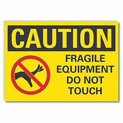 Caution Sign 7in x 10in Non-PVC Polymer