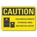 Caution Sign 7 inx10 in Plastic