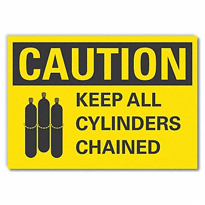 Caution Sign 7inx10in Non-PVC Polymer