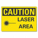 Laser Area Caution Rflctv Labl 3.5inx5in
