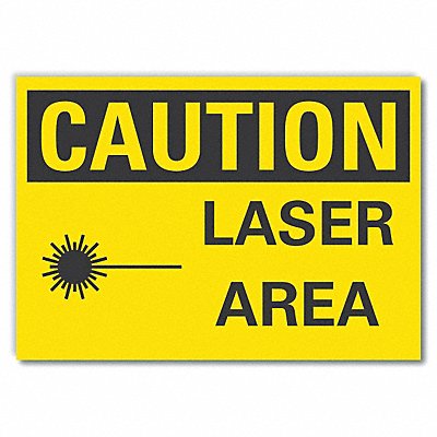 Laser Area Caution Rflctv Labl 10inx14in