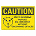 Grounding Caution Rflct Label 7inx10in