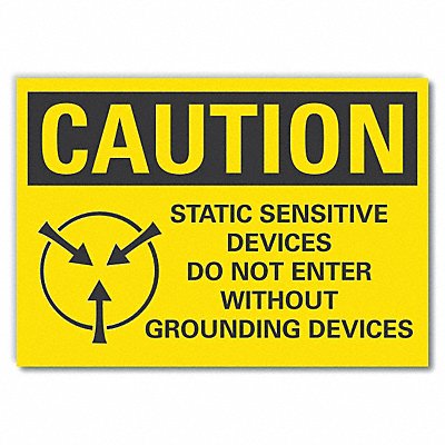 Caution Sign 7inx10in Non-PVC Polymer