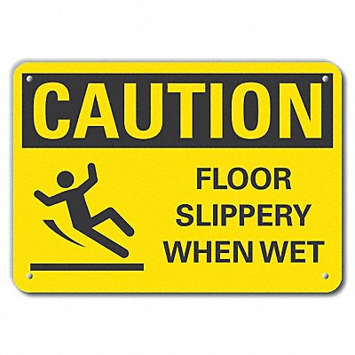 Caution Sign 7 inx10 in Plastic