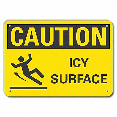 Icy Conditions Sign 10inx14in Plastic