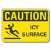 Plastic Icy Conditions Sign 7x10in Plstc