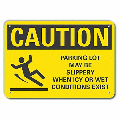 Caution Sign 7 inx10 in Plastic