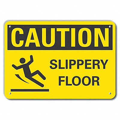 Caution Sign 7 inx10 in Plastic