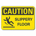 Caution Sign 7 inx10 in Plastic