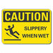 Caution Sign 10 inx14 in Plastic