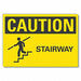 Stairs Caution Rflctv Label 3 1/2x5in