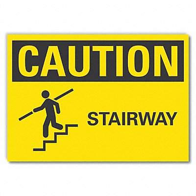 Stairs Caution Reflective Label 10x14in