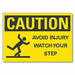 Caution Sign 7inx10in Non-PVC Polymer