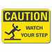 Caution Sign 7 inx10 in Plastic