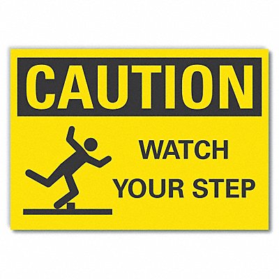 Steps Caution Rflctv Label 3.5inx5in