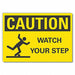 Steps Caution Rflctv Label 10inx14in