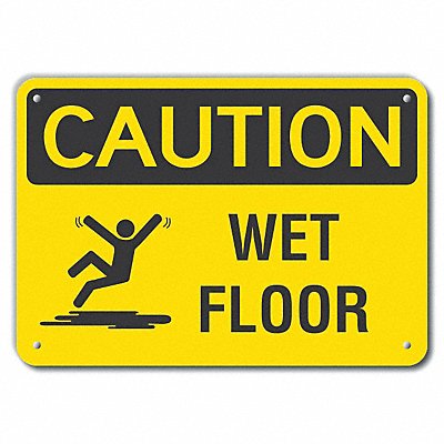 Caution Sign 7 inx10 in Plastic
